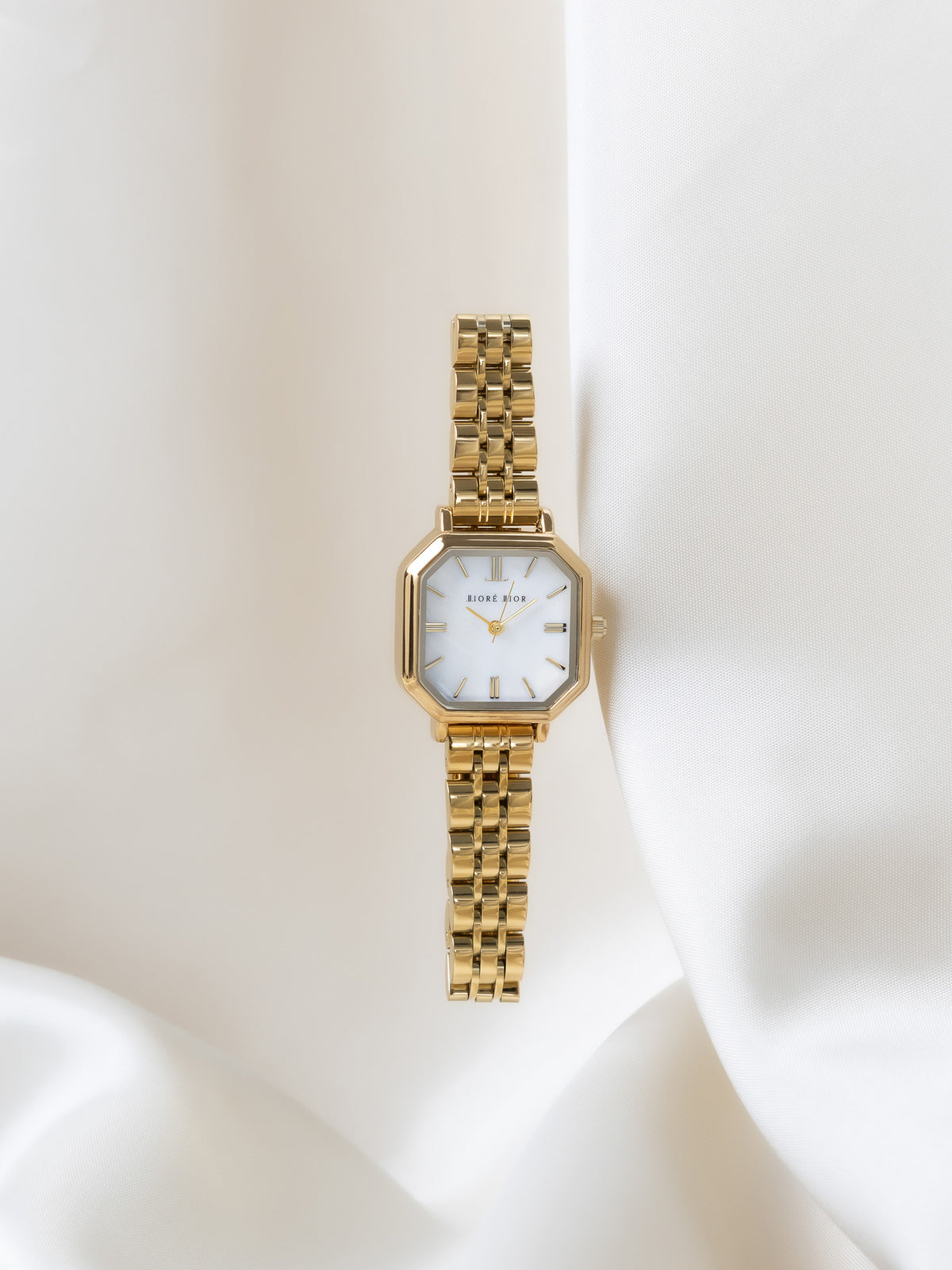 Luxe goudkleurig Amélie Classic White dameshorloge