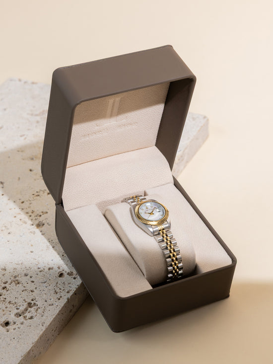 Élisa Dual Pearl Dameshorloge | Lioré Lior